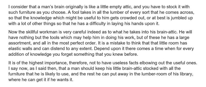Sherlock Holmes on information overload. Imagine if he had Twitter.