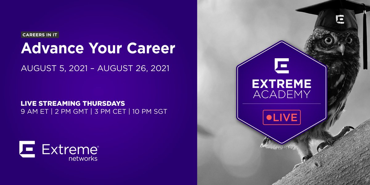 Hear what it takes to launch a successful career in IT from industry experts during our next #ExtremeAcademy Live course. Sign-up today – it's FREE! bit.ly/3jJEJts #ITTraining
