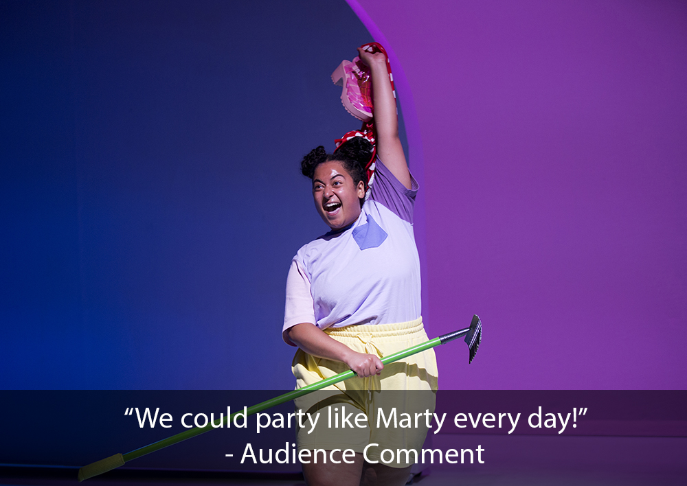 Derby Theatre (@derbytheatre) on Twitter photo "My daughter wanted to watch it again!"
Audience's simply love #MartyAndTheParty and with only 6 shows remaining, don't miss out and join the party!
Best availability:
- Fri 13 Aug, 11am & 1:30pm
- Sat 14 Aug 1:30pm
Book now: bit.ly/3lT13Dv
📸<a href="/hollyrevellart/">holly revell</a> "My daughter wanted to watch it again!"
Audience's simply love #MartyAndTheParty and with only 6 shows remaining, don't miss out and join the party!
Best availability:
- Fri 13 Aug, 11am & 1:30pm
- Sat 14 Aug 1:30pm
Book now: bit.ly/3lT13Dv
📸<a href="/hollyrevellart/">holly revell</a>