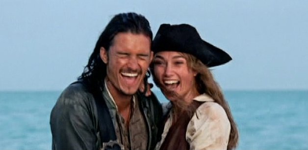 keira knightley &amp; orlando bloom behind the scenes of dead man's chest (2006)