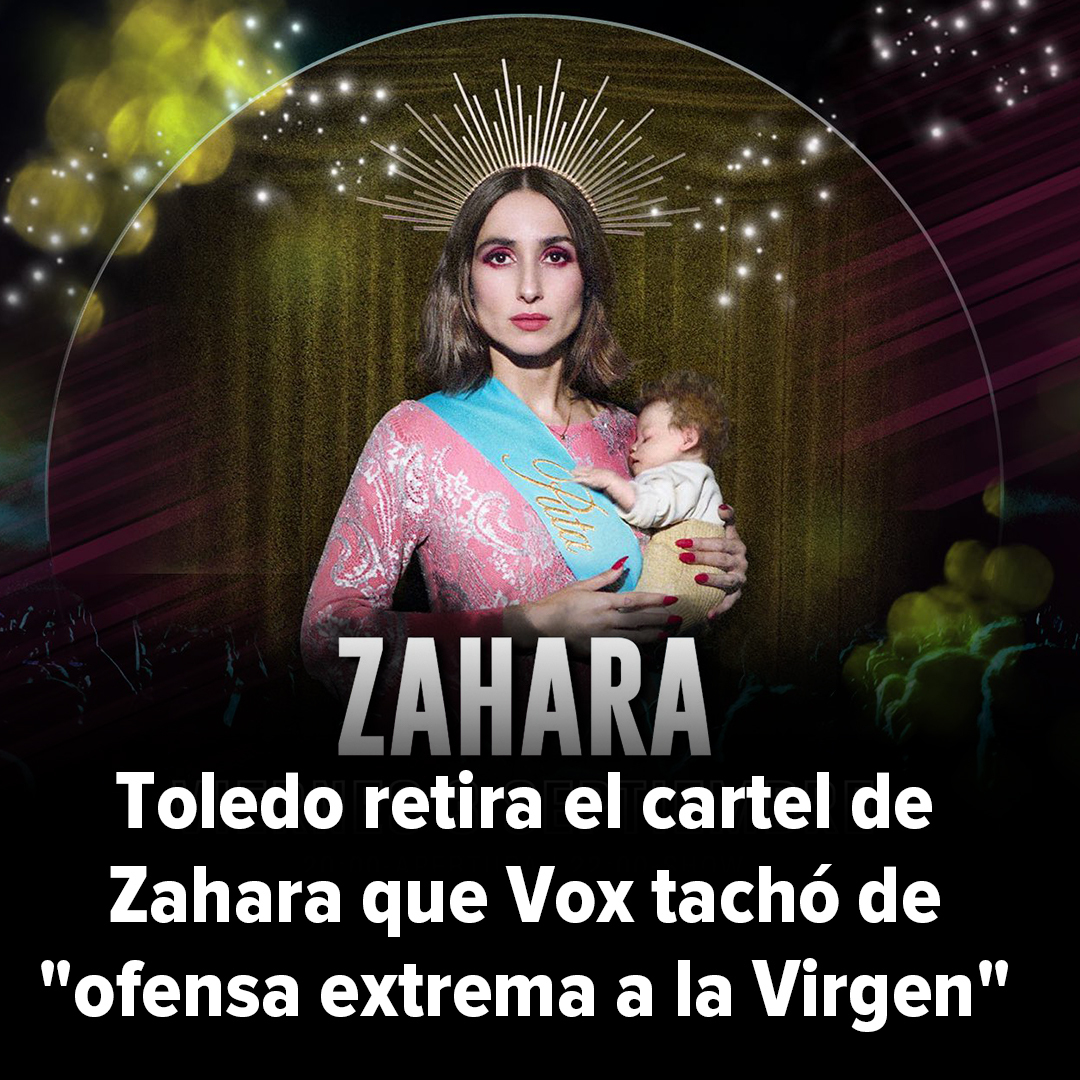 ElHuffPost's tweet image. Este es el cartel de la gira de Zahara que Vox quiere que desaparezca por ser una "ofensa extrema a la Virgen"