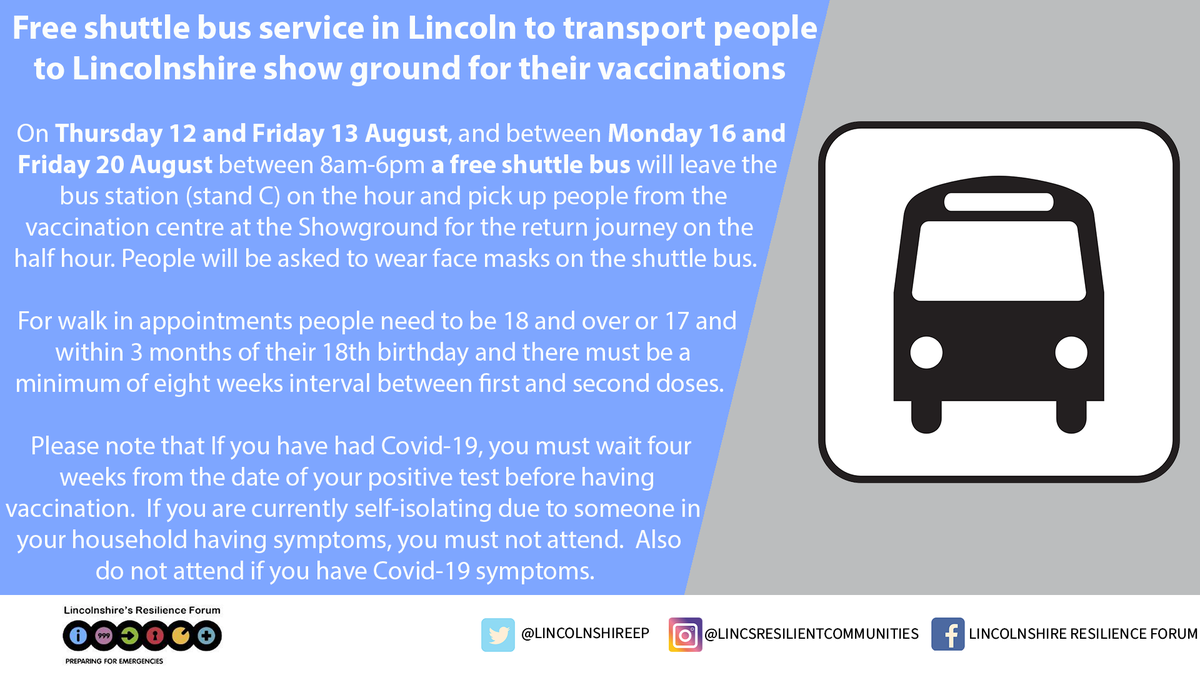 LincsBus's tweet photo. #FREE  shuttle#bus to @LincsShowground for #GrabAJab 
Look for the CallConnect bus at Stand C on the hour from 8am to 6pm  (details below) #LincsConnect @lincolncouncil @LincsNHS @BBCRadioLincs @LincolnshireEP https://t.co/wSU3udhbDv