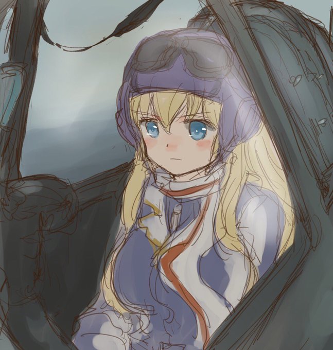 #シグルリ 某ネットTVで再放送してるのでクラウディア in スピットファイア(顔が分かるVer.)。そういえばシグルリも巨乳設定が多い気がしますが、3Dのコトブキは容赦なく常に大きかったですが手書きで巨乳って案外やりづらくて、巨乳は意識しないと保てない、まさに意思なのです。 