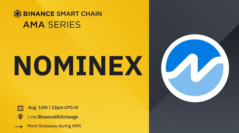 BNB Chain (@bnbchain) on Twitter photo Nominex is CeDeFi platform that combines a centralized crypto exchange and utility farming of token $NMX on #BSC 
Join #AMA for more insight 
-
20$ #Giveaway to 10 Lucky winners
✅ Follow <a href="/BinanceChain/">Binance Chain</a> <a href="/NominexExchange/">Nominex Exchange</a> 
👉 RT & @ 3 friends
👉 Join t.me/BinanceDEXchan… Nominex is CeDeFi platform that combines a centralized crypto exchange and utility farming of token $NMX on #BSC 
Join #AMA for more insight 
-
20$ #Giveaway to 10 Lucky winners
✅ Follow <a href="/BinanceChain/">Binance Chain</a> <a href="/NominexExchange/">Nominex Exchange</a> 
👉 RT & @ 3 friends
👉 Join t.me/BinanceDEXchan…