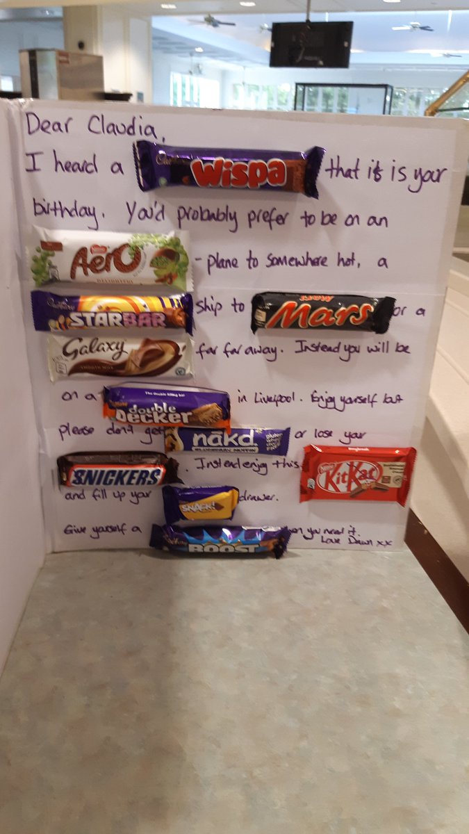 What a fab birthday card made for the lady that works in the cafe at work from her Manager 🤣🤣