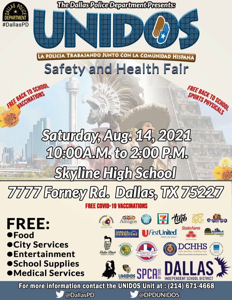 DallasPD's tweet photo. @DallasPD getting the backpacks ready and  filled with school supplies for our upcoming @DPDUnidos Safety and Health Fair📚🚌🌟!!! Be sure to join us this Saturday as we give away over 2000 BACKPACKS!!! @DPDChiefGarcia https://t.co/ysgmJETqQv