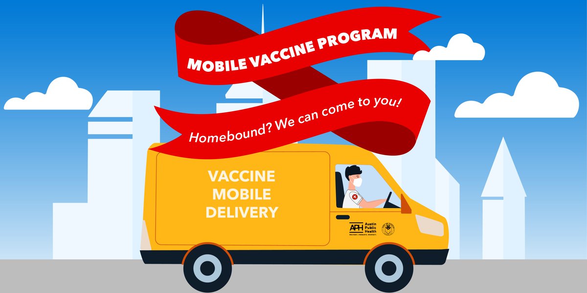 Austin-Travis County  homebound residents, their household members + caregivers can call 311 or 512-974-2000 to request an appointment with the APH Mobile Vaccine Program, bringing the #COVID19 vaccine right to your home. 🏠