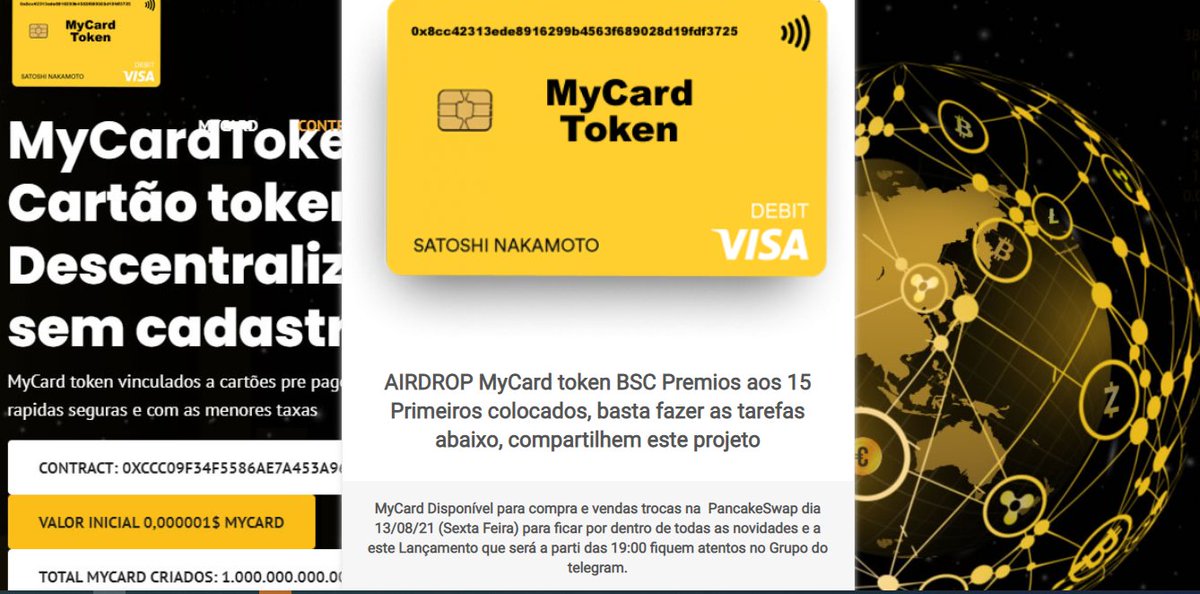 MCardtoken's tweet photo. Airdrop venha fazer parte de nosso projeto, divulgue e venha participar de nossas premiações aos 15 primeiros colocados, os que foram mais participativos e quem mais compartilhar nossas redes sociais, basta fazer as tarefas descritas AirDrop MycardToken. 
https://t.co/f9Y8drxYIJ https://t.co/jv903NWDPW