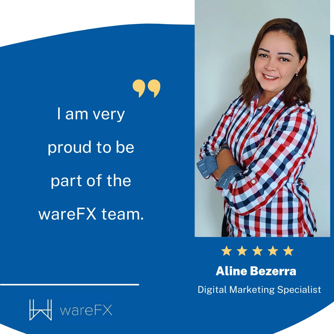 wareFX Technologies is please to announce a new member of our team.

A big welcome to Aline Bezerra our new Digital Marketing Specialist. 

We are growing, to serve you better!

warefx.com