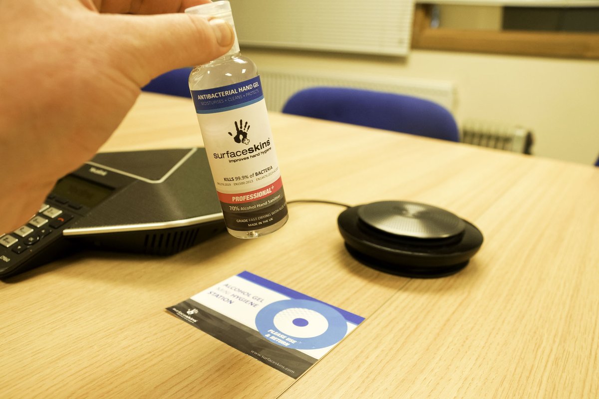 surfaceskins's tweet photo. Surfaceskins launches NEW High Grade Professional+ (70%) Antibacterial Hand Gel Bottles, (100ml). Manufactured in the UK with Aloe Vera. Supplied with "Mini Hygiene Station / Return to Location" stickers, to ensure they are returned for the next user. https://t.co/dY6C6FxM3L https://t.co/bWEAi3uC9Z