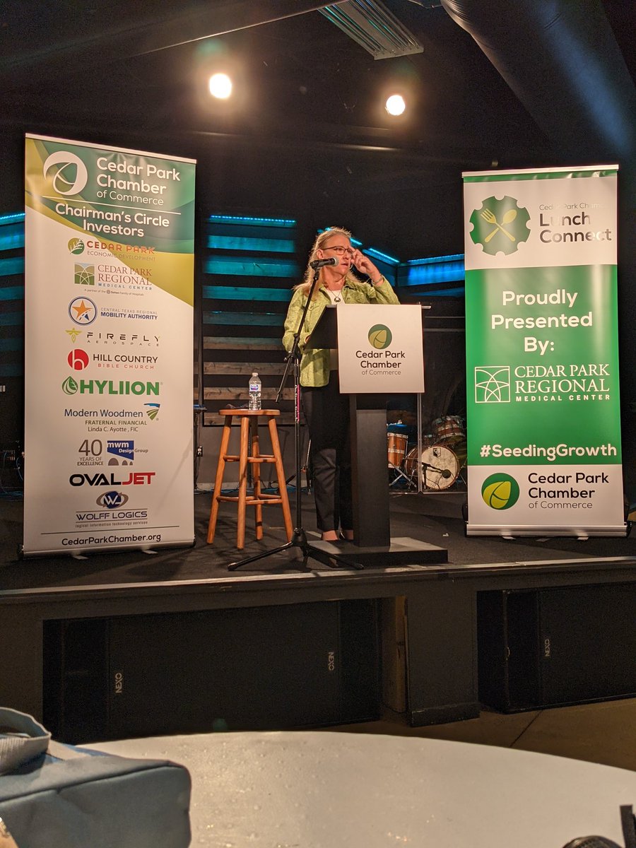 Cedar Park Chamber (@cedarparkbiz) on Twitter photo The Chamber's Lunch Connect presented by <a href="/CPRMC/">Cedar Park Regional</a> and sponsored by R Bank has started. Thank you <a href="/CLongTX/">CynthiaLongTX</a> for giving us a State of the County update.
#SeedingGrowth The Chamber's Lunch Connect presented by <a href="/CPRMC/">Cedar Park Regional</a> and sponsored by R Bank has started. Thank you <a href="/CLongTX/">CynthiaLongTX</a> for giving us a State of the County update.
#SeedingGrowth
