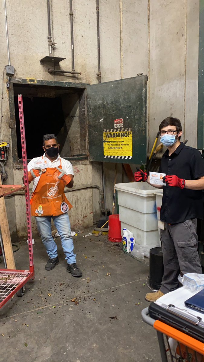 Caught SM Howard and Xabier orange handed wearing proper PPE and having masks on properly, thank you guys for always working safe ! <a href="/howardhafkin/">Howard Hafkin</a> <a href="/rush01sis/">Selena Jimenez</a> <a href="/mariadilascio1/">Maria Dilascio</a> <a href="/HomeDepot1229/">Coram Home Depot</a>