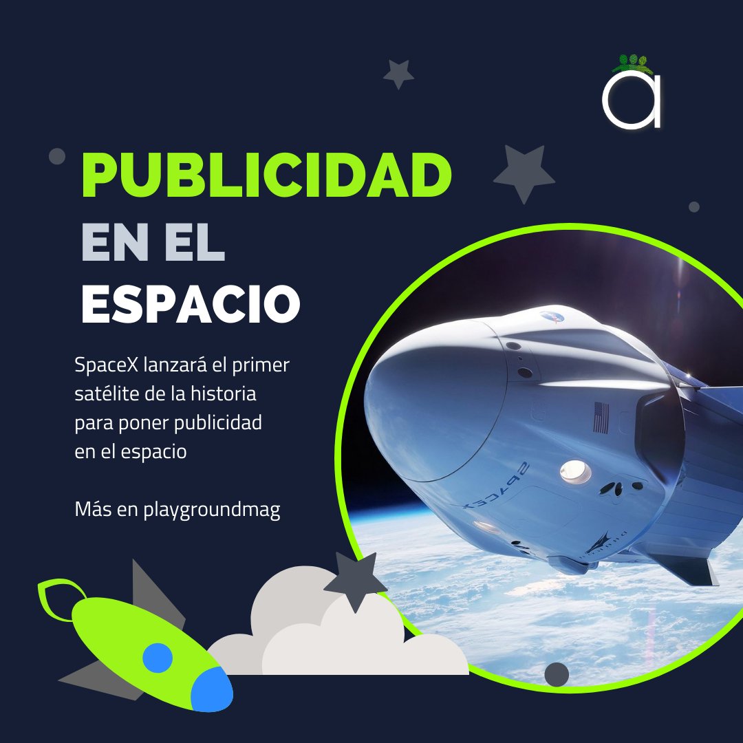 amis_ai's tweet photo. Las compañías SpaceX y Geometric Energy Corporation (GEC) se han asociado para poner en #órbita la primera ‘valla publicitaria’ espacial, por así decirlo. No será una valla, claro, sino un #satélite CubeSat cuya misión será mostrar #anuncios en el #espacio. https://t.co/IURLDza6GY