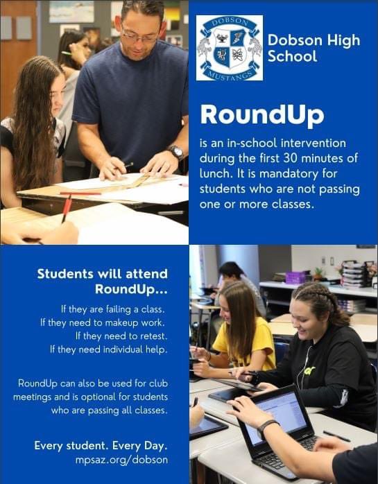 RoundUp is our lunchtime intervention that helped us reduce the number of Fs campus-wide by 49% ‼️ Round ‘em up, round ‘em up…to pass their classes! #intervention #roundup #backtoschool
