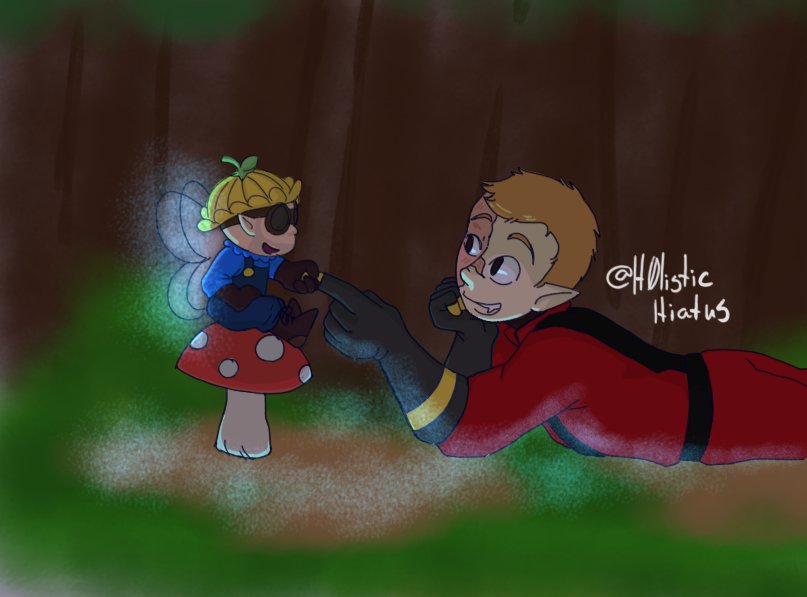 H0listicHiatus's tweet photo. Idk how background work, but Oli met a fellow supernatural being :D he seems very familiar

(Tiny Fairy Engie is @/quaziesart 's design. If you haven't already go check out their stuff, it's amazing!)

#tf2OC #PyroOC #digitalart https://t.co/m62bBo7L5P
