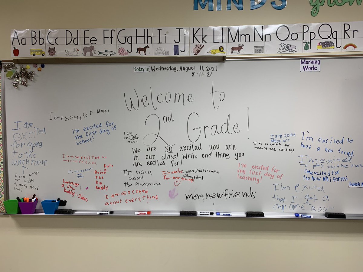 Visitation day was a BLAST!!! Our class wrote down all the many wonderful things they are looking forward to. #trinitylearns