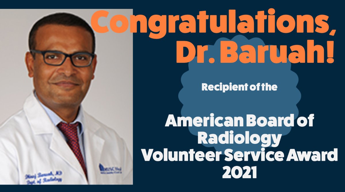 MUSC Radiology Residency (@muscradres) on Twitter photo 👏Congratulations, Dr. Baruah! 2021 ABR Volunteer Service Award Winner🏆
@dhiraj57302028 <a href="/ABR_Radiology/">American Board of Radiology</a> 👏Congratulations, Dr. Baruah! 2021 ABR Volunteer Service Award Winner🏆
@dhiraj57302028 <a href="/ABR_Radiology/">American Board of Radiology</a>