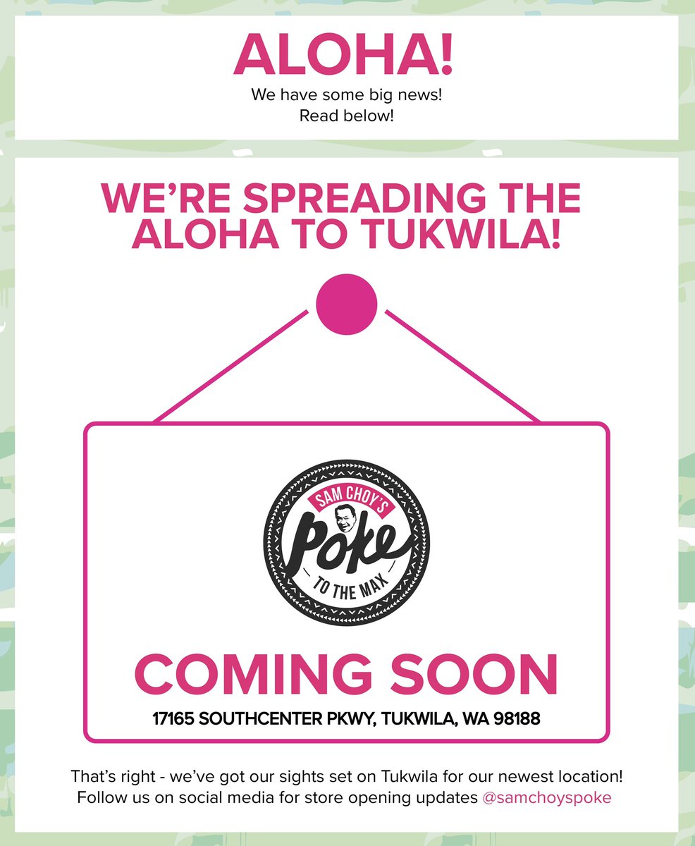 In case you missed it - we’re coming to Tukwila!