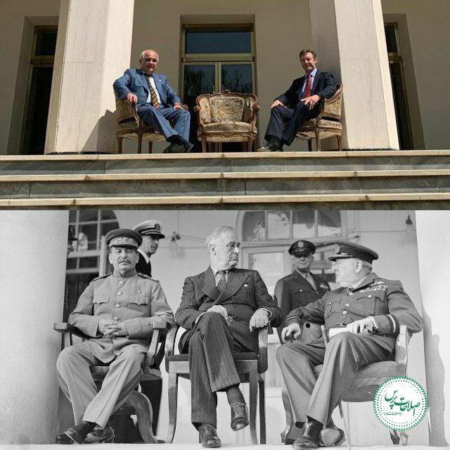 researchbanu's tweet image. When would imperialists give up their imperial fantasies and apologize for their historical crimes? Never! They even take a photo to commemorate it.🙄😤#Tehranconference @SimonShercliff @LevanDzhagaryan