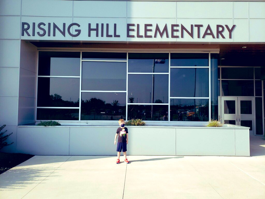 Special night for a special soon to be explorer!!  Our kindergartener was so excited to visit his school and attend 2021 Kindergarten round up! @RisingHillElem #exploringtogether