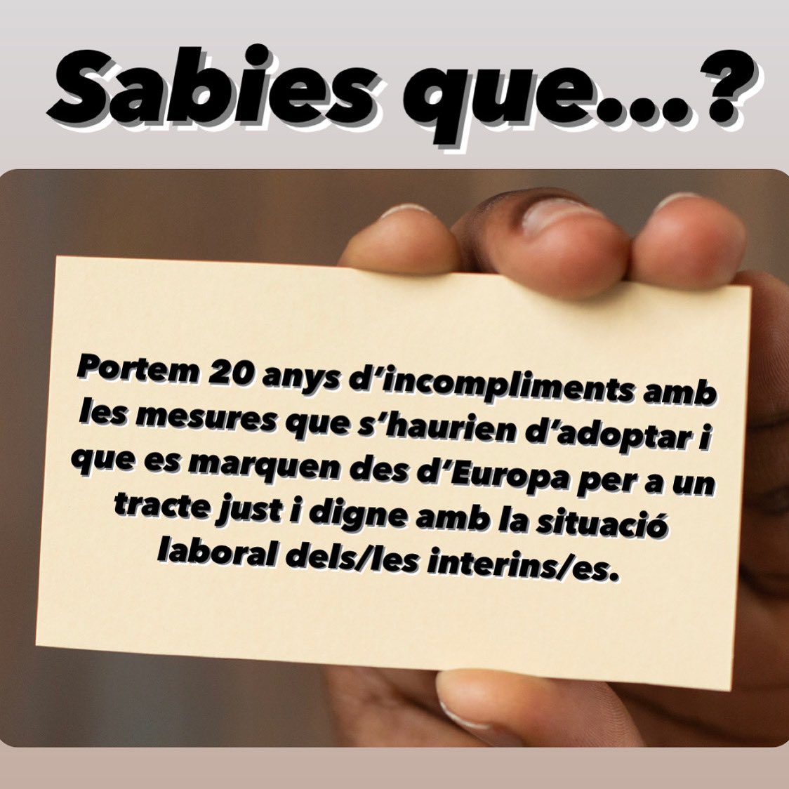 PerUnProcesJust's tweet image. Sabies que…?

#perunprocesjust #oposicions #interines #interins #joreclamoperunprocesjust #docents #mestres #estabilitat #aturemelfrau #fraudellei #fixesa #garanties #educació #educaciópública