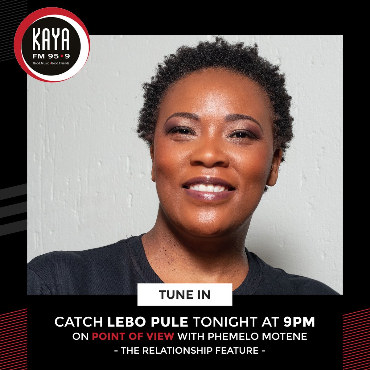 MsLeboPule's tweet photo. How has Covid and lockdown days shaped your relationship…? Join me on #Kaya959POV with @PhemeloMotene shortly on her show Point Of View talking about Relationships… Don’t be shy to call in @KayaON959 https://t.co/C9hMnb8Wmc