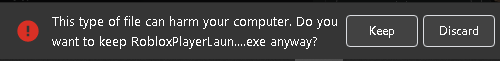 GameboyYT18's tweet photo. @Roblox since when can Roblox harm my Computer? (I was just trying to play a game but Roblox keeps crashing so I decided to reinstall the game but then this came up. https://t.co/gEypquMiKQ