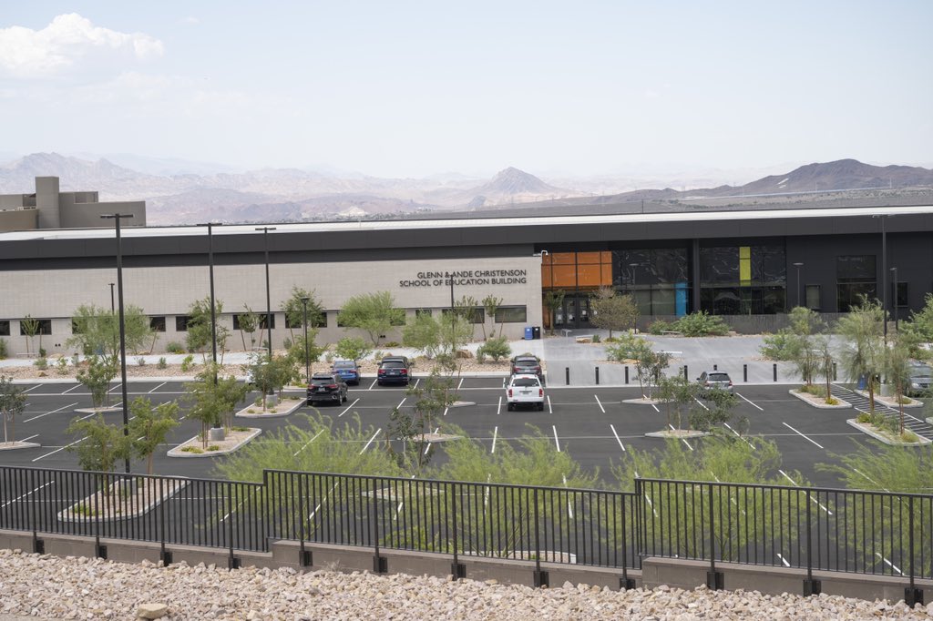 NevadaStateU's tweet photo. In addition to our new education building and student housing, we have created additional parking spaces behind the Roger’s Student Center and the Christenson Education Building to better serve our growing community! #BeState #NSCommunity #ParkatNSC https://t.co/YRPhveRylt