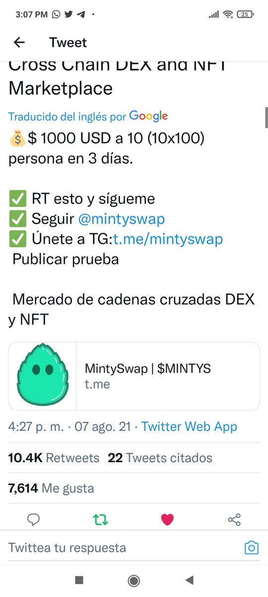 VeruCrypto12's tweet photo. @ladycryptonic @mintyswap ✔️ https://t.co/dY59G0y58I