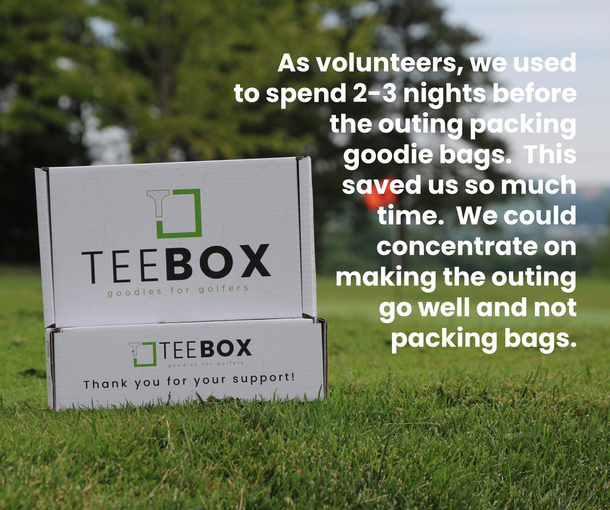 OfficialTeeBox's tweet photo. "As volunteers, we used to spend 2-3 nights before the outing packing goodie bags.  This saved us so much time.  We could concentrate on making the outing go well and not packing bags."
-
By using TeeBOX you can save so much time and energy! Check out our bio for more! https://t.co/xnYBb5j7XK