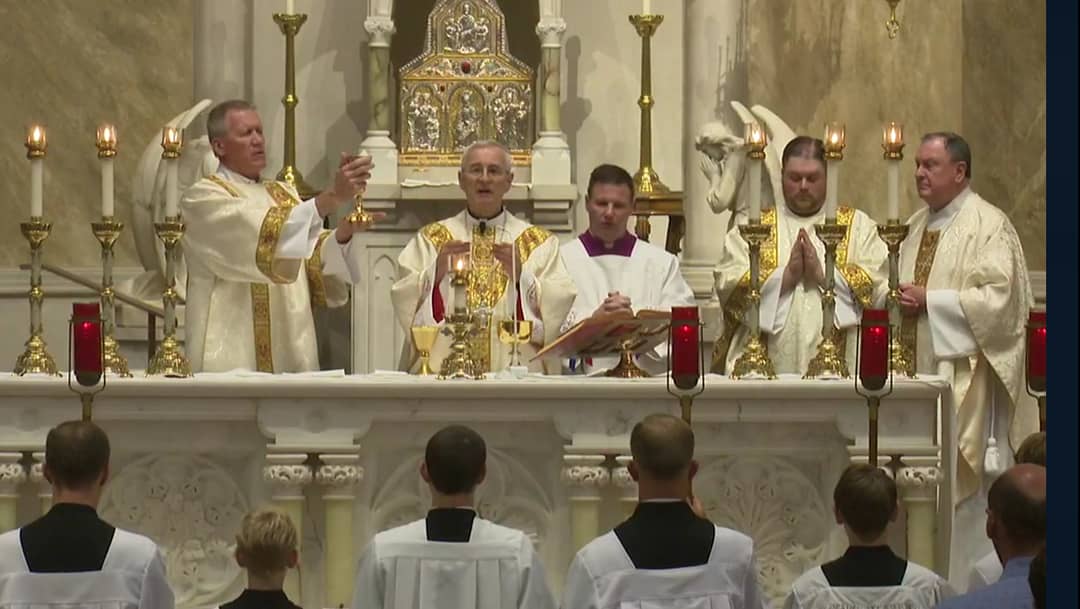 KofCAlabama's tweet photo. The 100th annual Mass honoring the life and legacy of Father James E. Coyle occurred today at the Cathedral of St. Paul in Birmingham.  Members of the Knights of Columbus and Knights of St. Peter Claver served as honor guard at the Mass.

#knightsofcolumbus #fathercoyle https://t.co/CXtQrhw5No