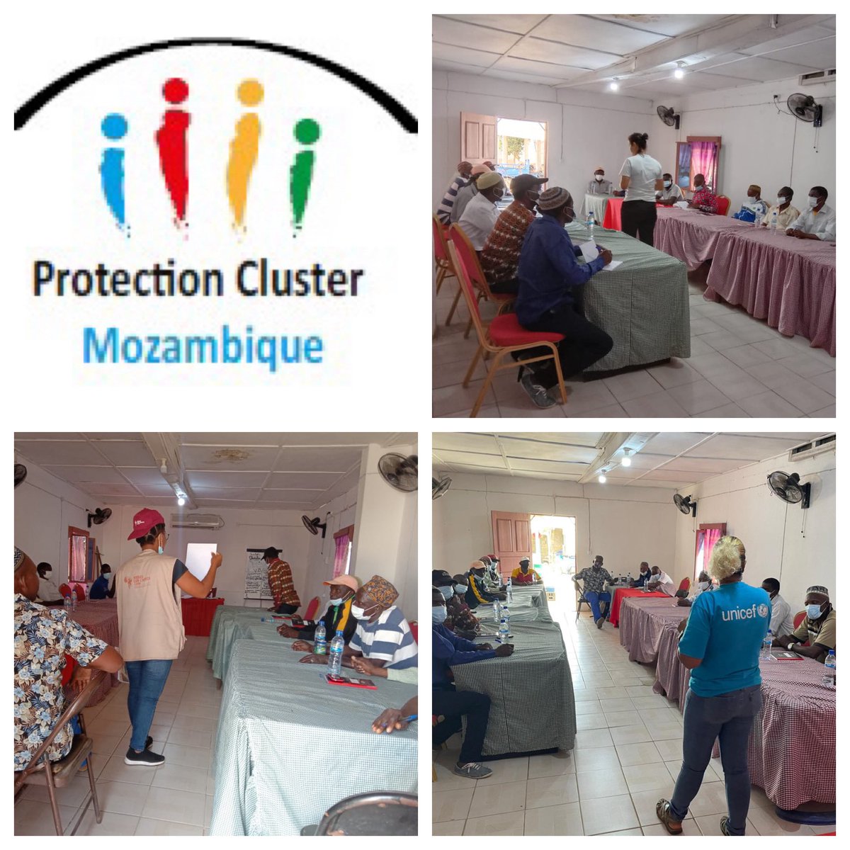 Today, @ProtectionClust-er led trainings in Metuge #CaboDelgado with @CP_AoR (@UNICEF_Moz), @Cuamm and @wfp_mozambique for 41 displaced and host community leaders on #protection #ChildProtection #GBV #PSEA. #PrioritizingProtection in 🇲🇿 is 🔑 4️⃣ a dignified humanitarian response!