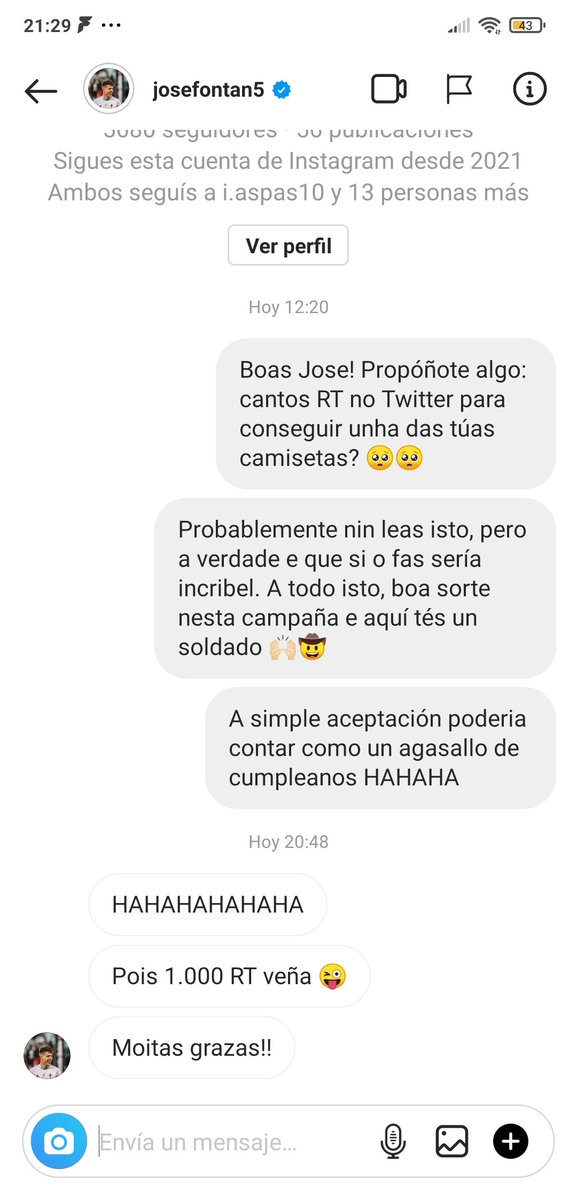 Danielrodrida's tweet image. Bueno, nunca pido nada, pero aquí un pacto con DON @JoseFontan4 donde necesito 1000 RT para a súa camiseta. 
Pase o que pase sempre soldados de Fontán e da Canteira 🙌🏻✊🏻💙