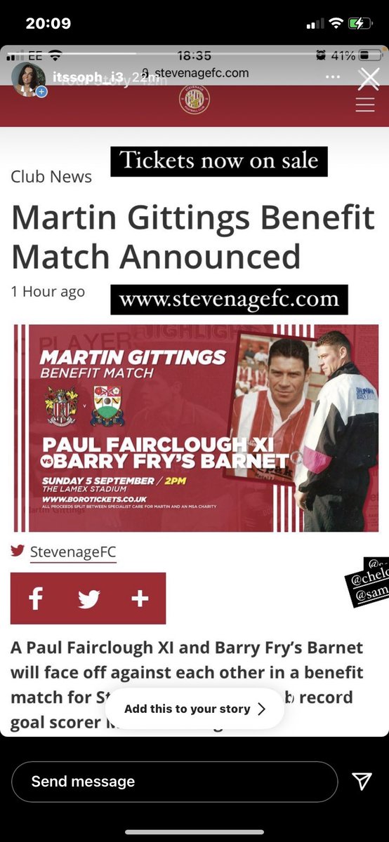 Tickets available please retweet

stevenagefc.com/news/2021/augu…