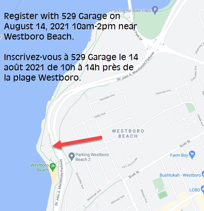 Register your bike with #529Garage! 

Join us on Saturday, August 14, from 10am to 2pm, at the Westboro Beach entrance to the SJAM Parkway for <a href="/NCC_CCN/">National Capital Commission</a> bike days. 

bit.ly/3iArXhk
#Ottbike #Ottnews