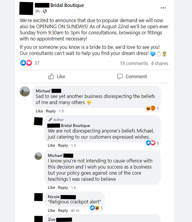 Michael1979's tweet image. Joined this bridal shop Facebook group recently. I think I'm forming bonds 👍