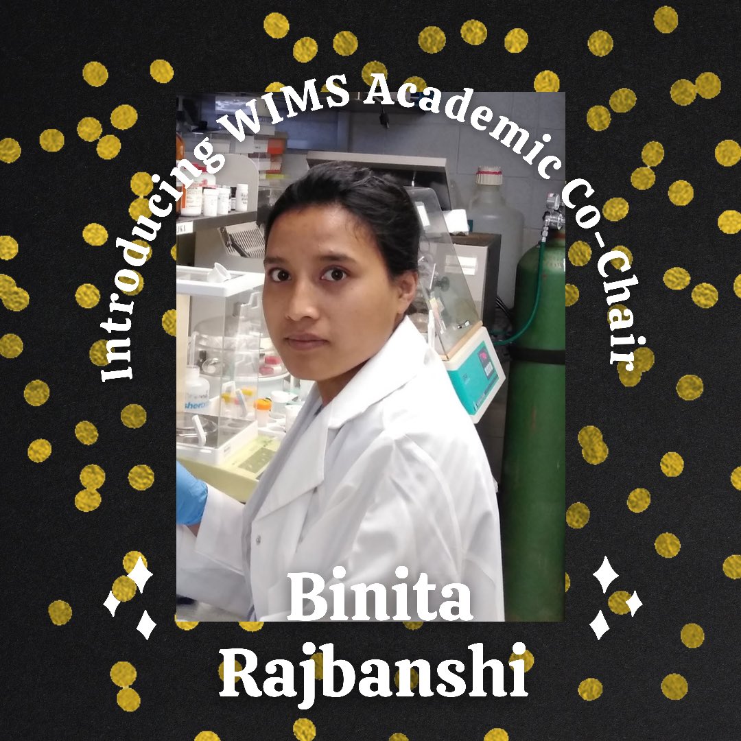 WIMS_UVA's tweet photo. It’s #WIMSwednesday so we want you to meet our Academic Co-Chair Binita Rajbanshi! #wims #womeninstem https://t.co/lG5CD0Bsj7