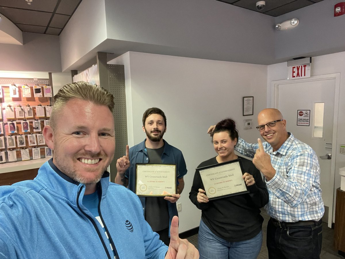 <a href="/BarnaAmber/">Amber Barna</a> and her team at <a href="/PrimeComms/">Prime</a> WV Crossroads Mall rocking the top spot for June and July!