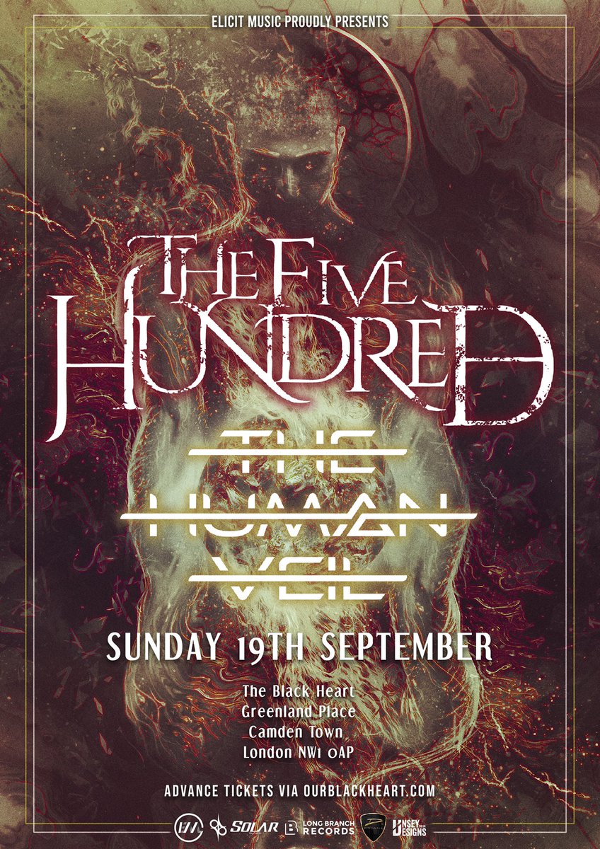 *** SEPTEMBER TOUR AMENDMENT ***

The Sunday 19th September show previously in Birmingham will now be at The Black Heart in Camden, London with support from <a href="/thehumanveil/">thehumanveil</a> 🤘🎸

Tickets are on sale now: seetickets.com/event/the-five…

@SPVEntmt <a href="/HoldTight_co/">Hold Tight</a>