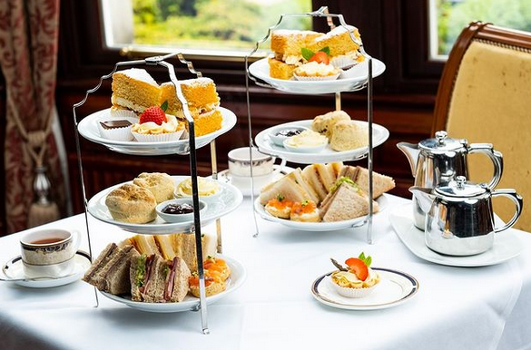 TeaTimeMag's tweet image. It's #NationalAfternoonTeaWeek in England, and we would love to celebrate our favorite tradition by enjoying this lovely teatime at @garvockhouse. With a delectable menu, including warm scones, tasty tea sandwiches, and homemade cakes, which delicious bite entices you the most?