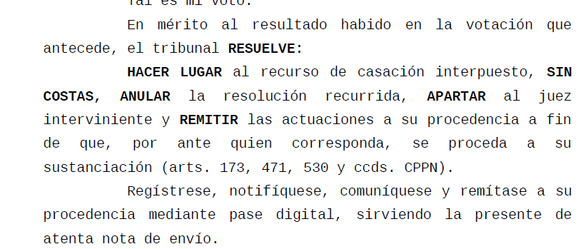 Casación anuló el sobreseimiento del empresario Mariano Martínez Rojas por suspender la transmisión de Radio América en 2016 y ordenó apartar al juez Julián Ercolini que lo había dictado.

La resolución fue tomada por Slokar, Mahiques y Yacobucci.