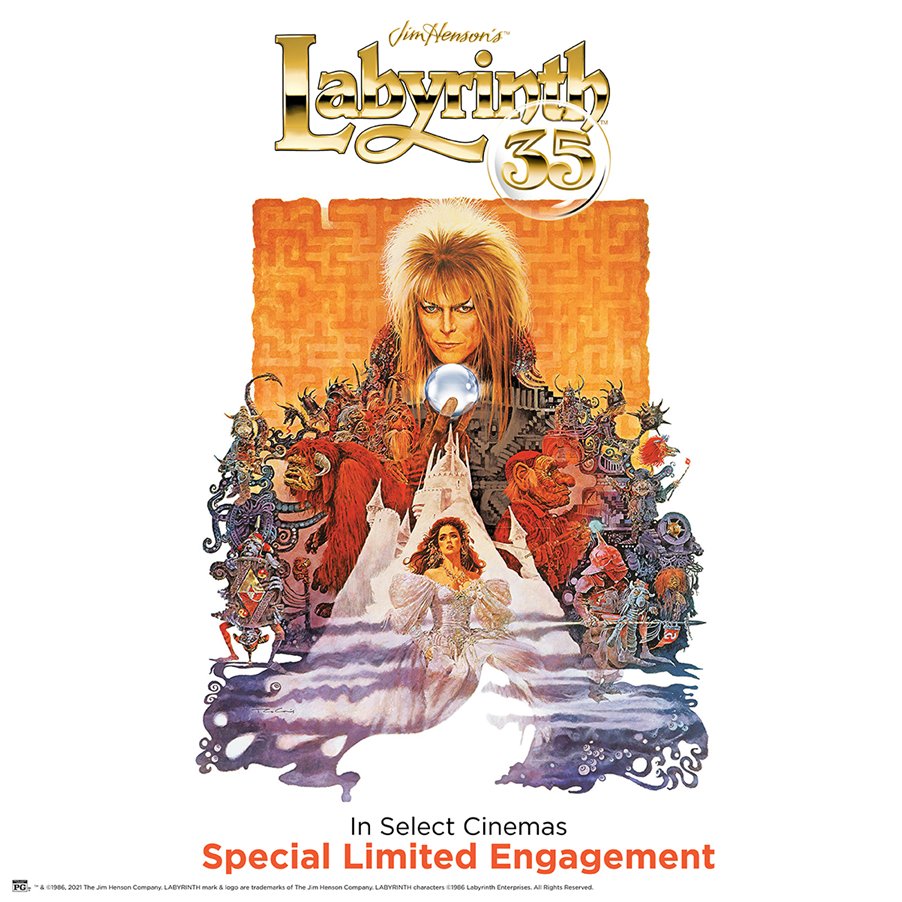 Labyrinth is returning to the big screen for a special 35th Anniversary event on September 12, 13 &amp; 15 only and tickets are on-sale now!  ow.ly/EKby50FPfeL
#Labyrinth #JimHensonCompany #35thAnniversary