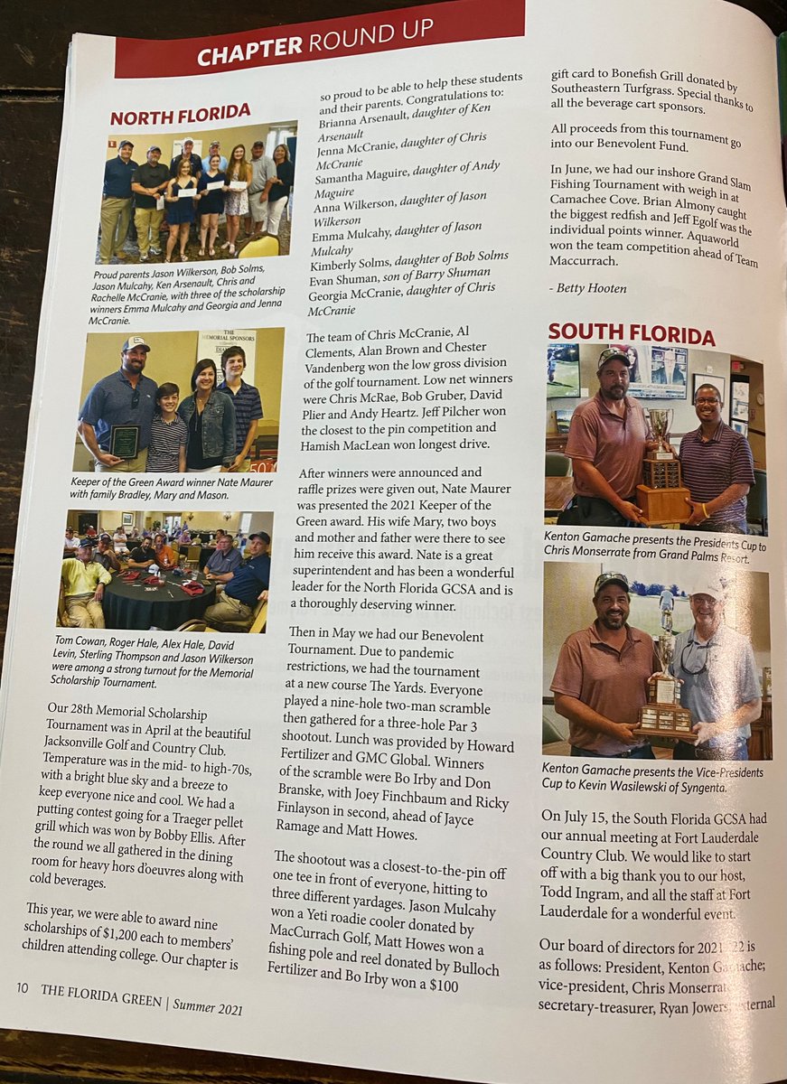 Always such a nice write up in The Florida Green by Ms Betty! 🏌🏻‍♂️