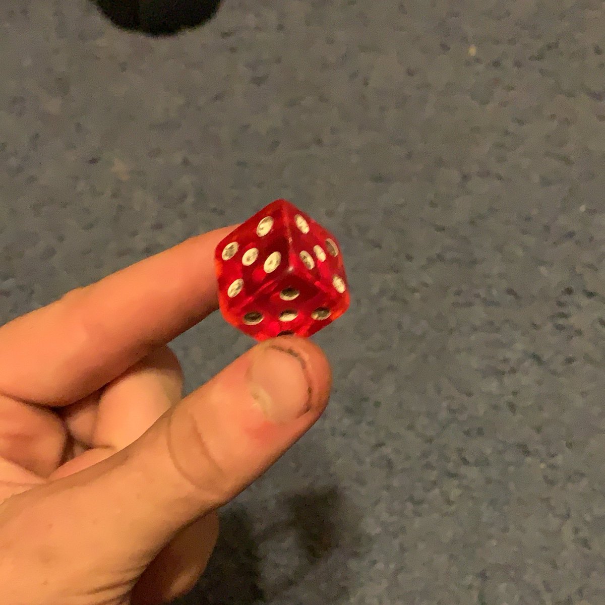 I found this weird die when I was landscaping—every side is a 5. 

I have no idea what to make of this.