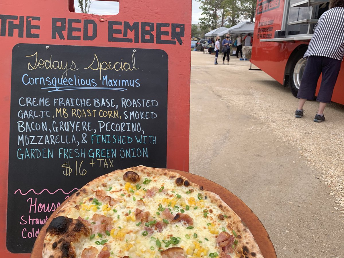 Today’s special is a rare breed of pizza can only found <a href="/StNorbertMarket/">St. Norbert Farmers’ Market</a> today till 7pm. The big red truck will not be at the market this coming Saturday the 14th  as the little red race bike will be doing laps in Gimli