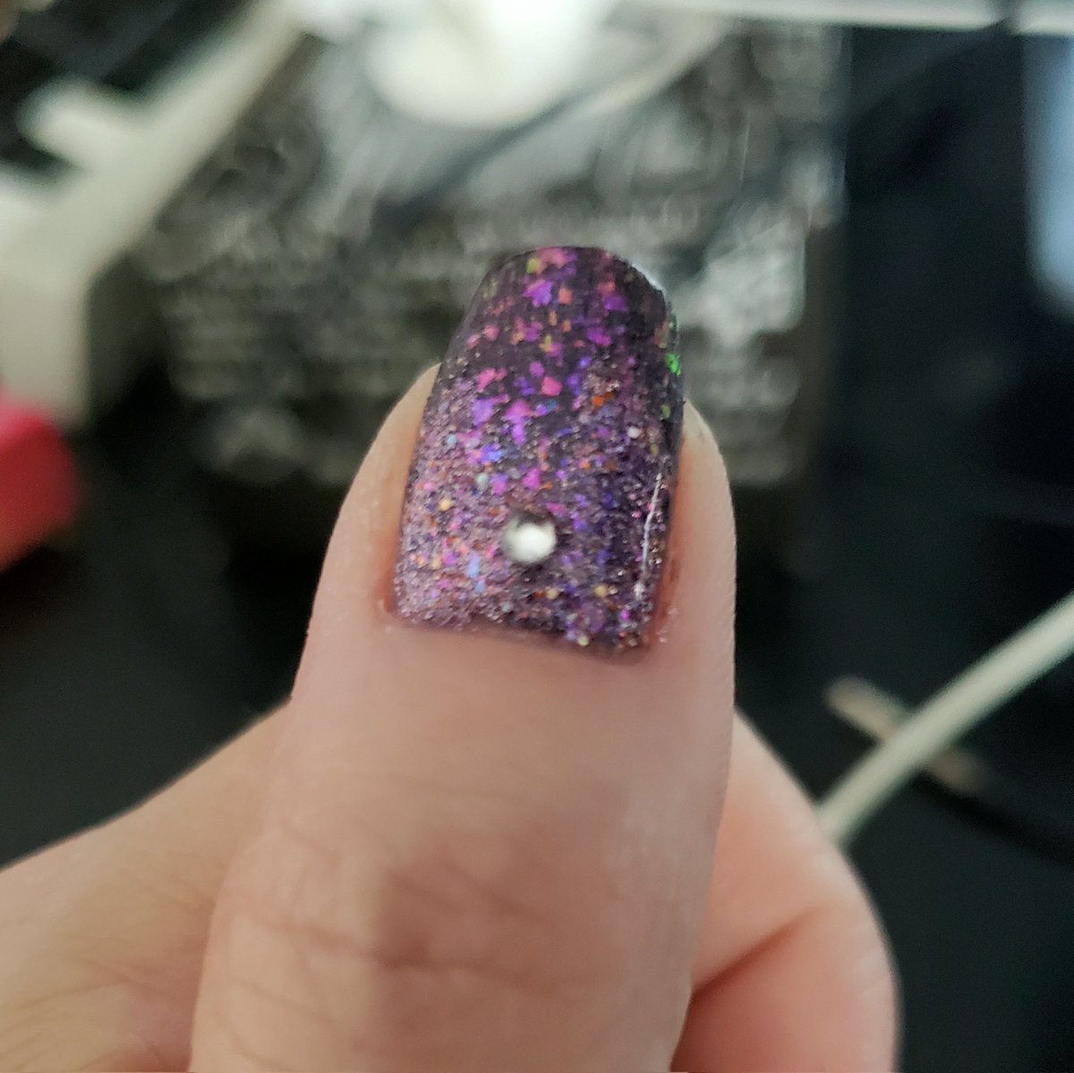 kellibudway's tweet photo. @nailogical @holotaco Loving #holotaco #remixcollection 😍 #rainbowflood with #glitterallypurple fade covered with #auroraunicorn, #heavymetalmixtape & #giftreceipt https://t.co/9RRuBnWkqE