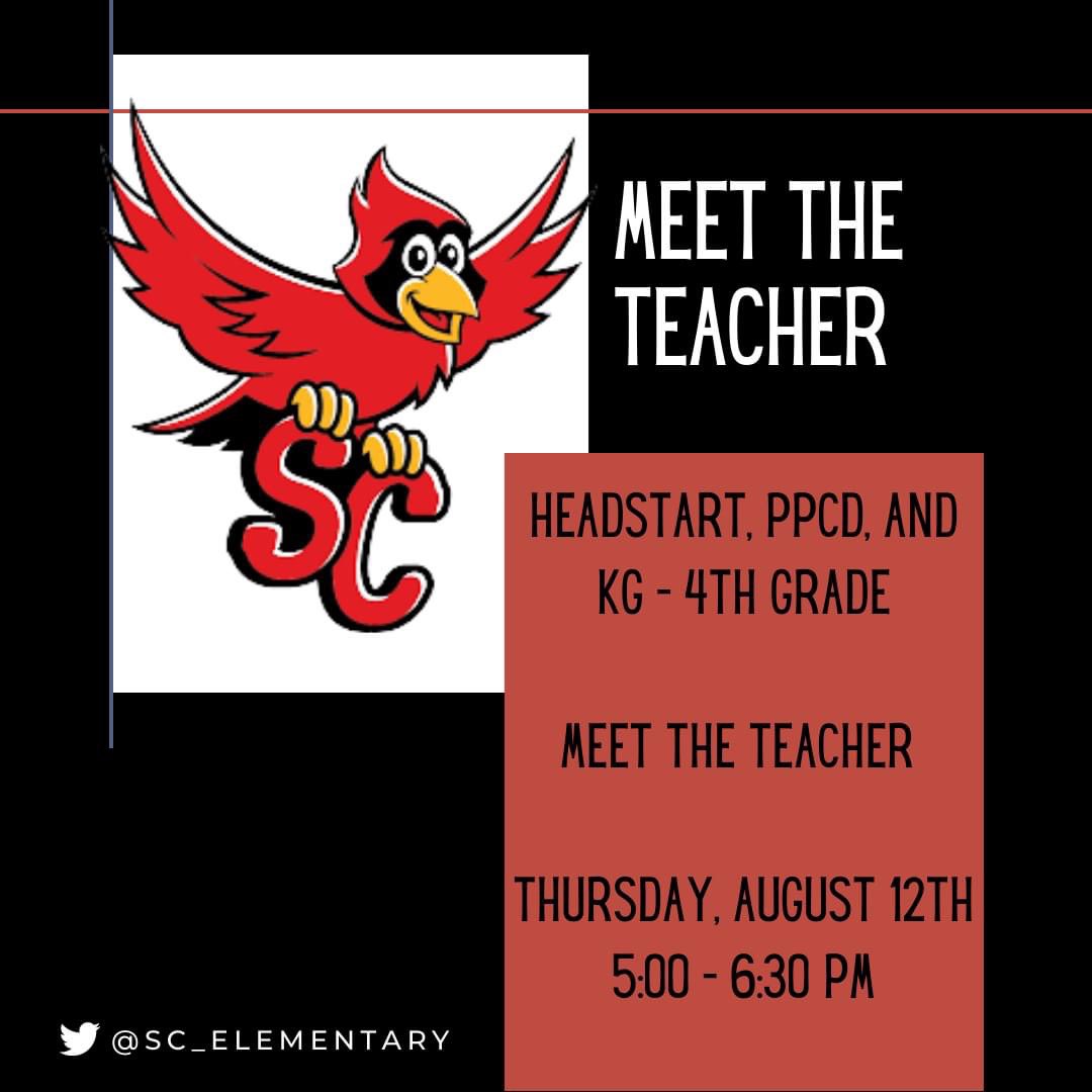 sc_elementary's tweet image. Join us tomorrow night for Meet the Teacher!!