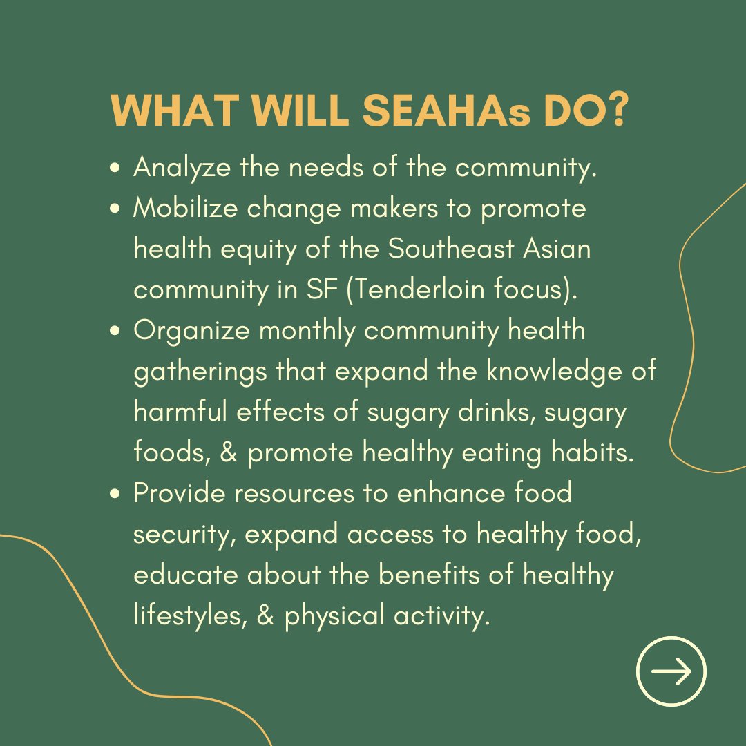 seadcsf's tweet photo. We are excited to announce that the application for our NEW Health Ambassador Program is officially open! Join the Health and Wellness Department and apply to become a Southeast Asian Health Ambassador (#SEAHA)! 💪 #SEADCSF #TenderloinSF
Apply Here | https://t.co/eUWGUsuOwc https://t.co/sqXxlbZ9xQ