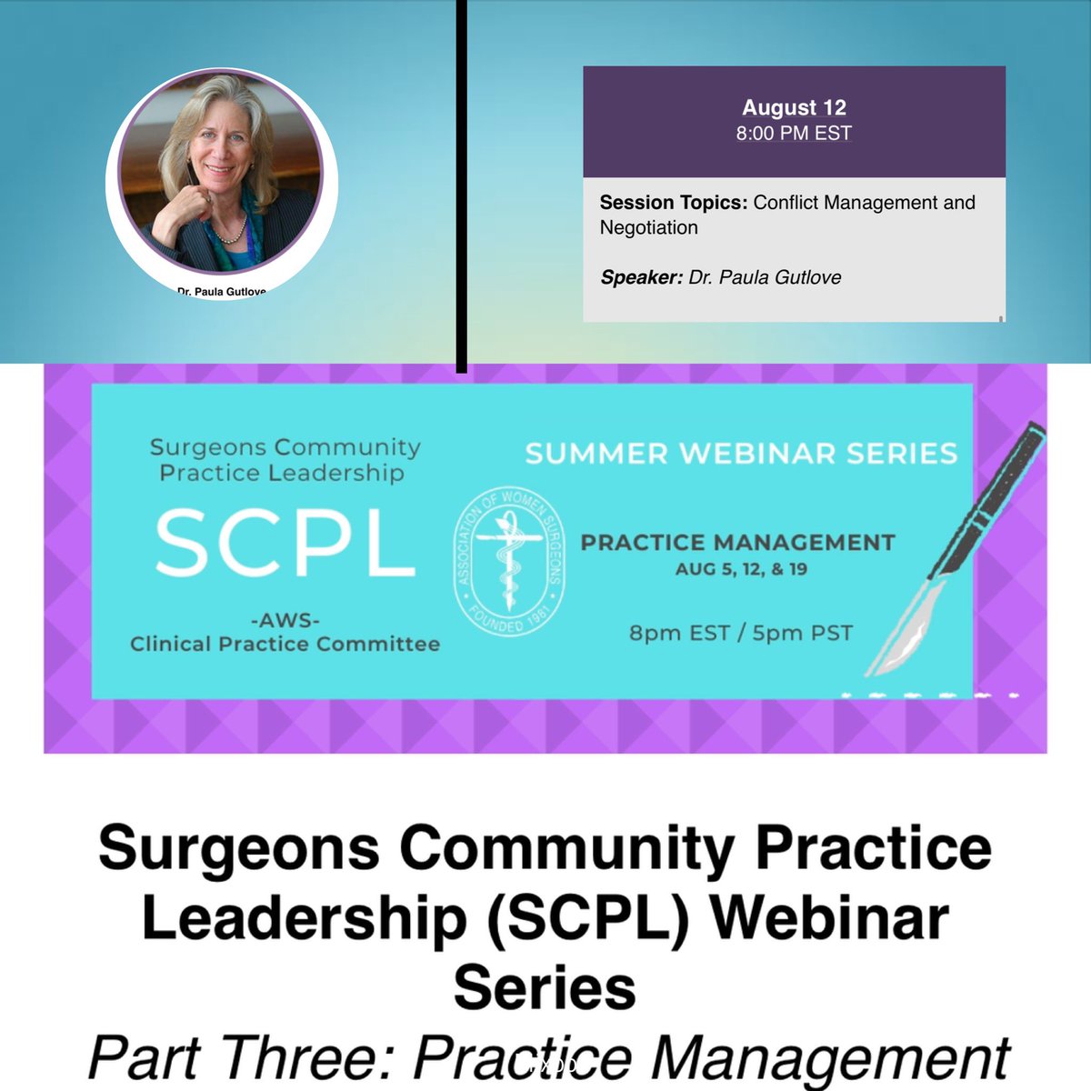 AcquistaE's tweet photo. @WomenSurgeons @MonicaJL_MD @marymaniscalco1 @rowilliamsmd @vegansurgeon @mcwhmd @SarehParangiMD @SarahFoxMD @MFillionMD #AWS2021 #SCPL join us tomorrow evening! https://t.co/TCUOXt1xUF https://t.co/kkyDL54dgi