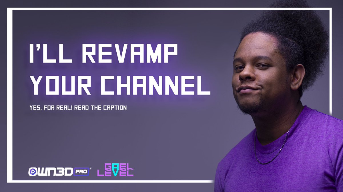 Level_Photo's tweet image. ✅READ CAREFULLY!
For a YouTube video, I will pick a lucky winner and REVAMP THEIR WHOLE TWITCH CHANNEL! 
Including animated overlays, transitions, branding, the whole thing!!!

Follow + retweet +
Drop your twitch link, and a brief description of your channel.